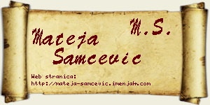 Mateja Samčević vizit kartica